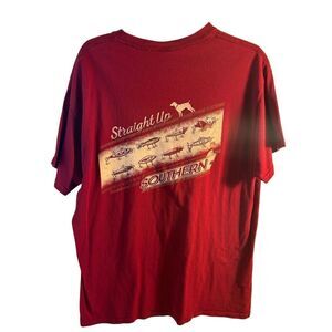 Straight Up Country Fishing Lures Tshirt Burgundy